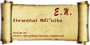 Ehrenthal Mónika névjegykártya